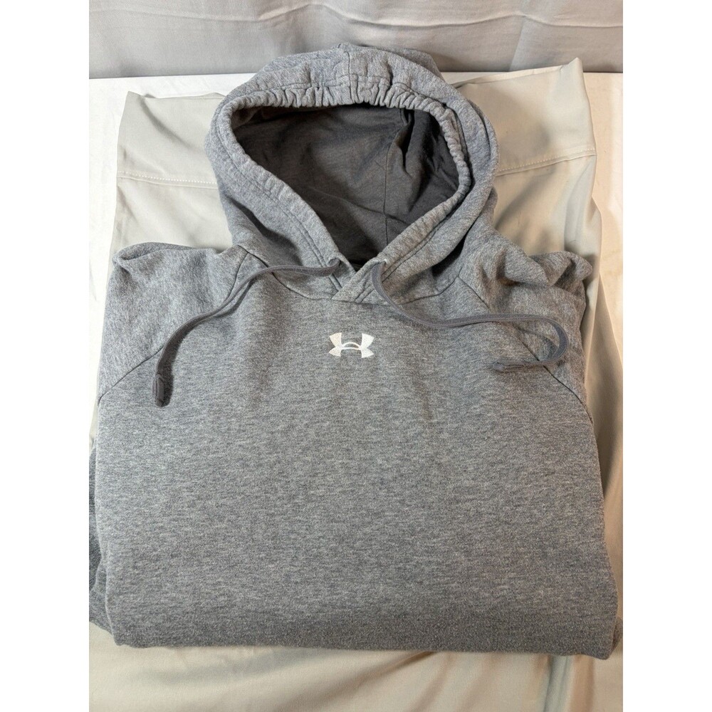 Under Armour Gray Pullover Hoodie Sweatshirt Men's XL Athletic Gym Training